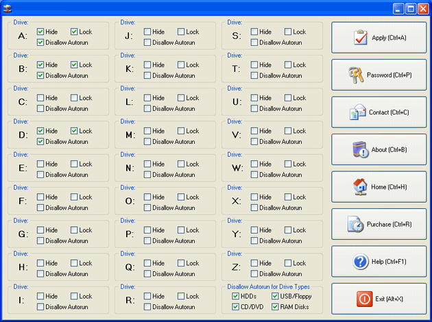 Disk Drive Security Screenshot